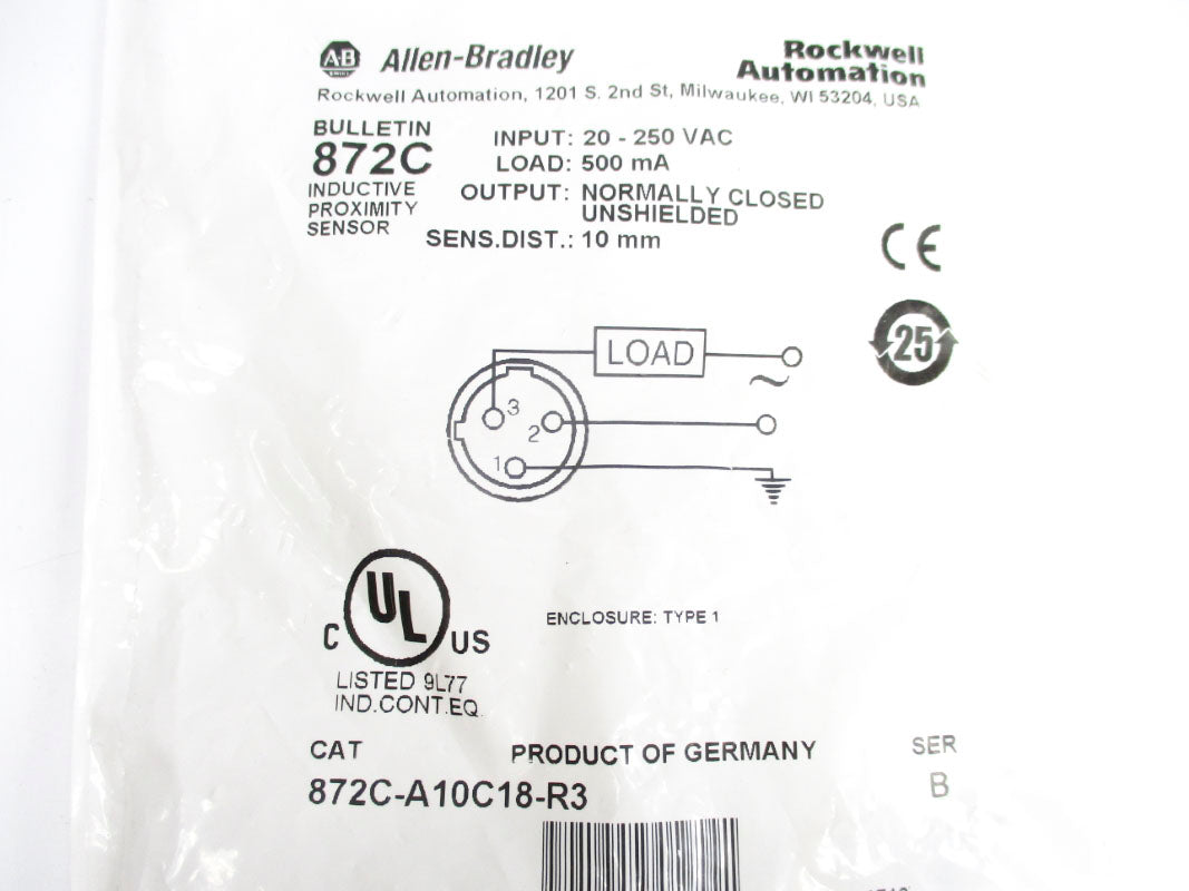 ALLEN BRADLEY 872C-A10C18-R3 SER. B NSMP