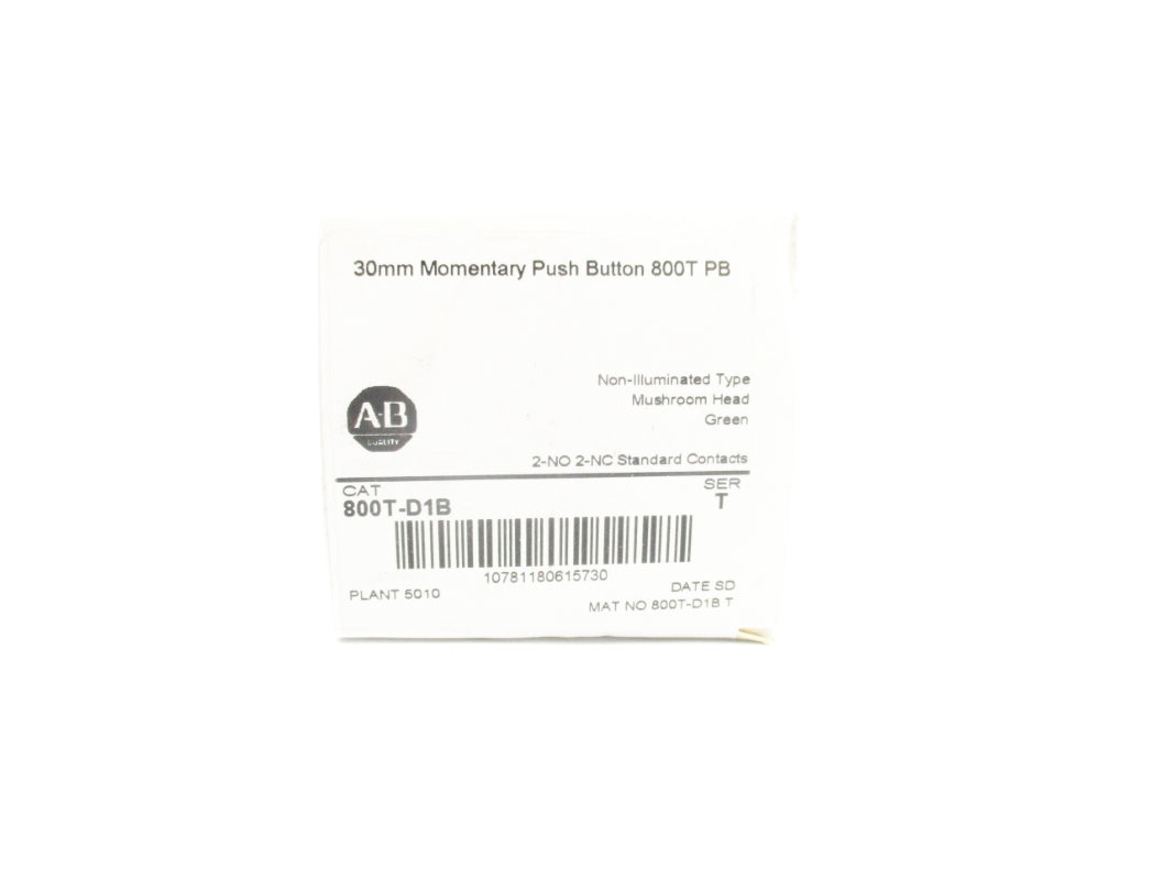 ALLEN BRADLEY 800T-D1B SER. T (WH) NSFS