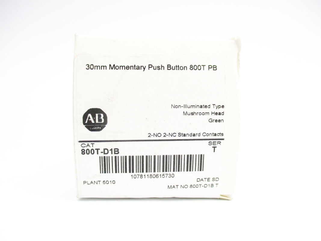 ALLEN BRADLEY 800T-D1B SER. T (WH) NSFS