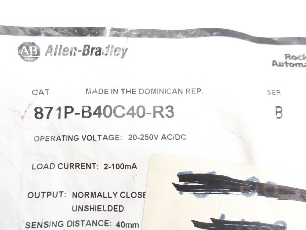 ALLEN BRADLEY 871P-B40C40-R3 SER. B NSMP