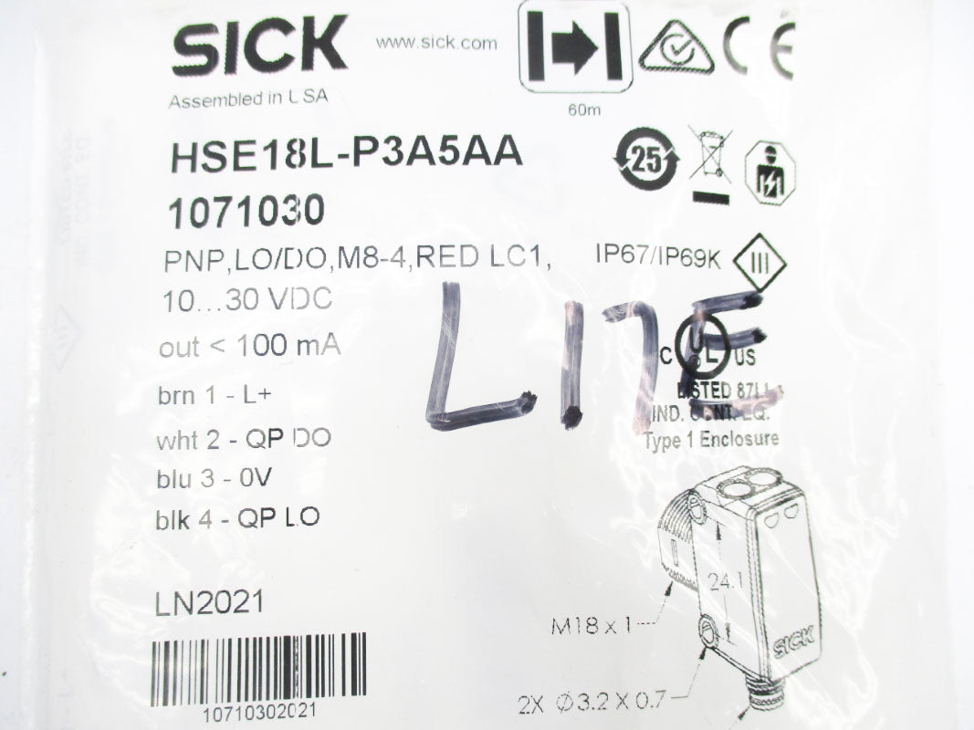 SICK HSE18L-P3A5AA 1071030 10-30VDC NSMP