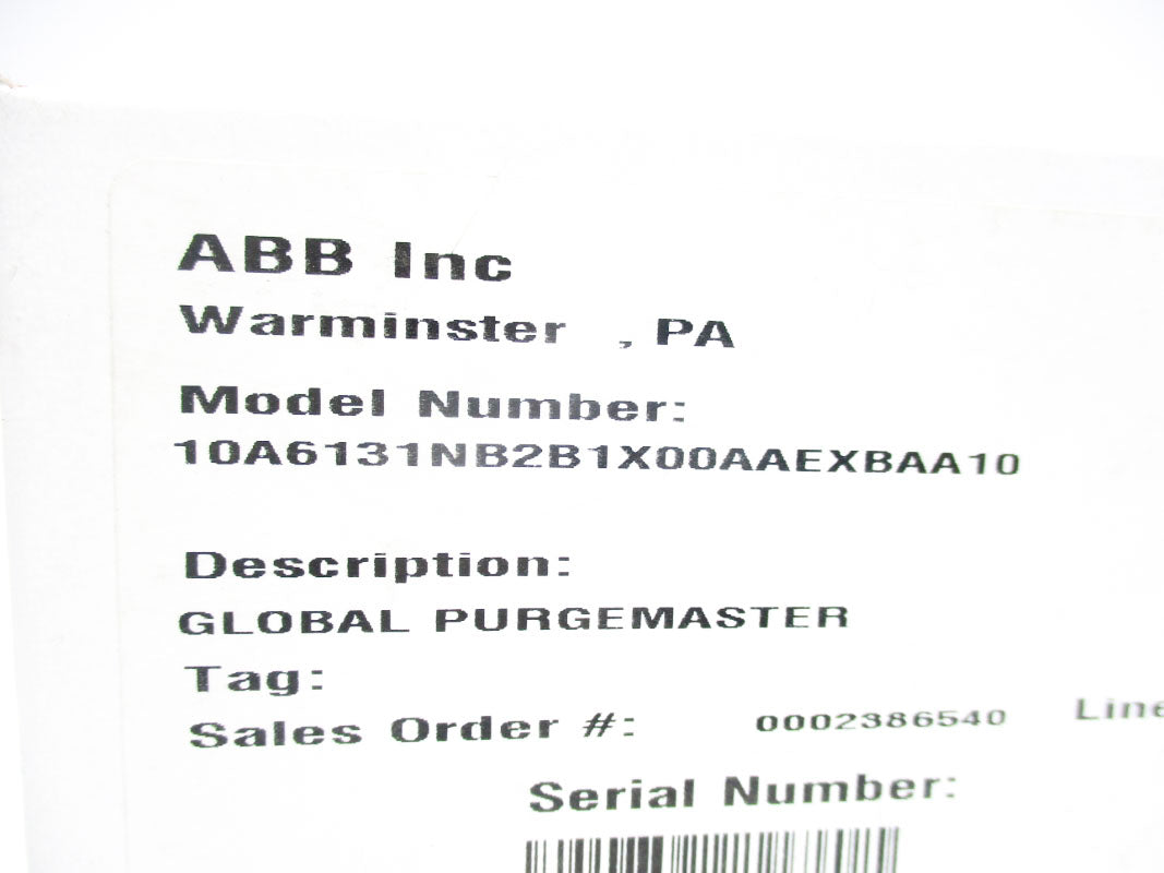 ABB 10A6131NB2B1X00AAEXBAA10 250PSI NSMP