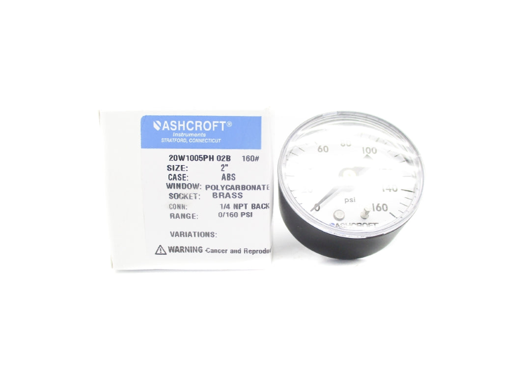 ASHCROFT 20W1005PH02B160# 0/160PSI NSMP