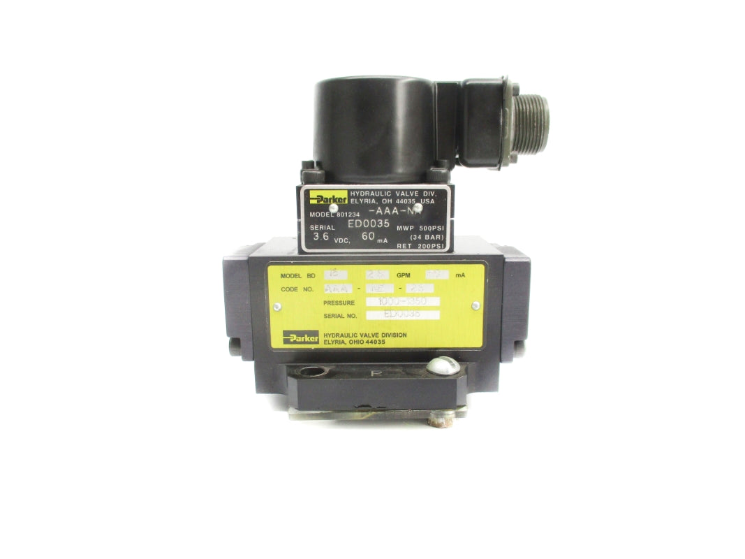 PARKER 801234-AAA-NR 500PSI 3.6VDC UNMP