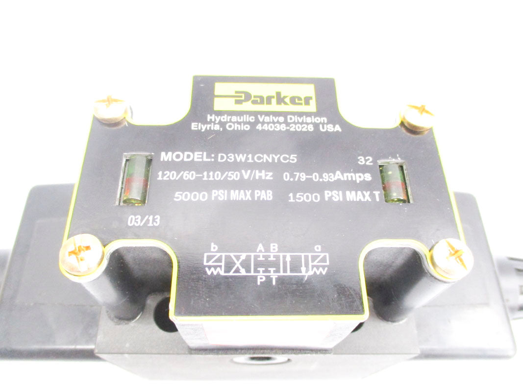 PARKER D3W1CNYC532 110-120V 0.79-0.93A 5000PSI NSNP