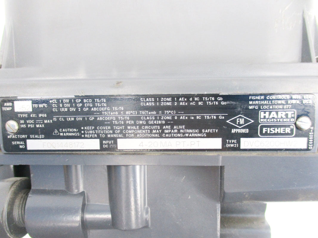 FISHER DVC6200HW2 30VDC 145PSI UNMP