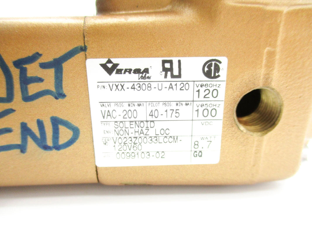 VERSA VXX-4308-U-A120 120V 40-175PSI UNMP