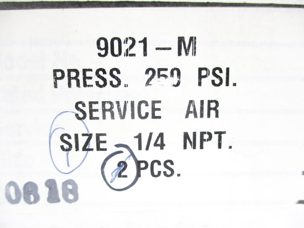 BARKSDALE 9021-M 250PSI (PKG OF 2) NSMP