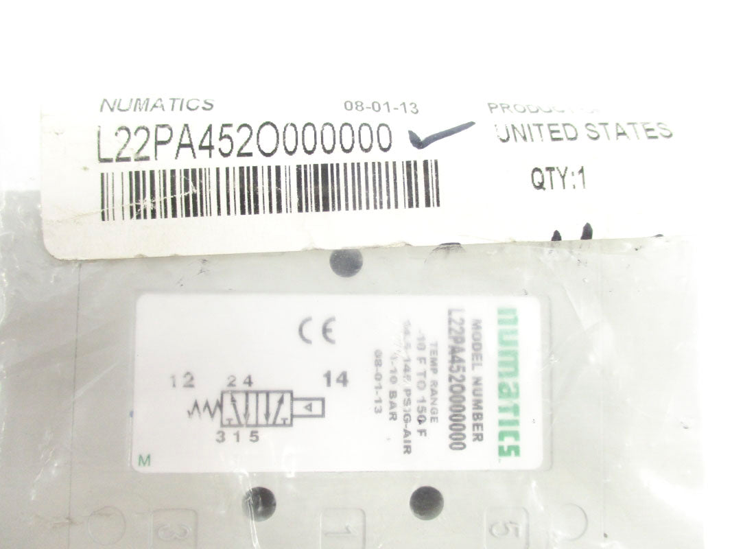 NUMATICS L22PA452O000000 14.5-145PSI NSMP