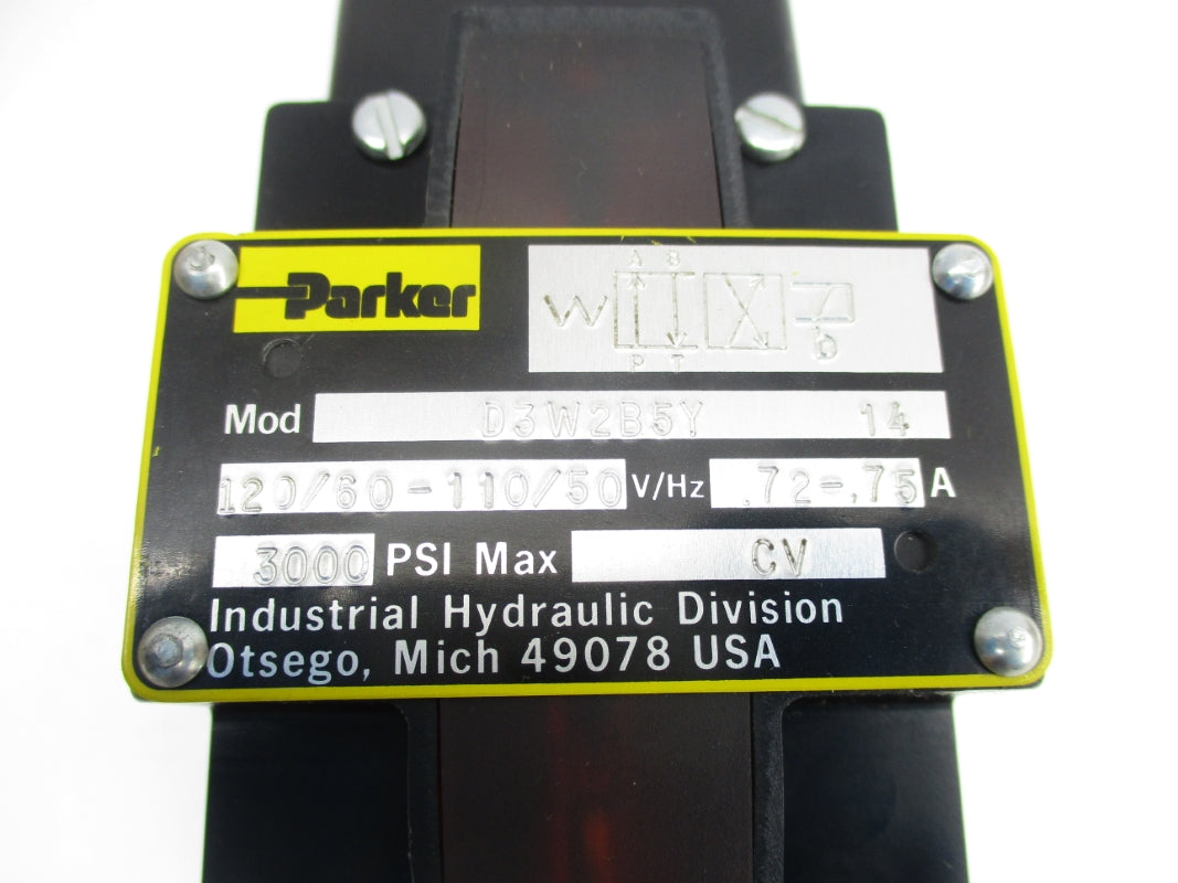 PARKER D3W2B5Y 110-120V .72-.75A 3000PSI NSMP