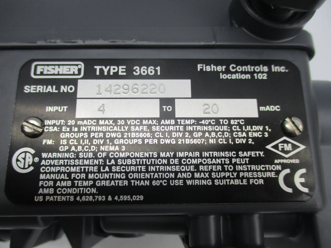 FISHER 3661 30VDC NSMP