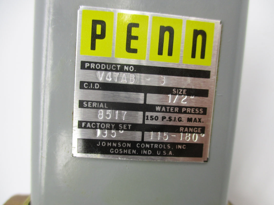JOHNSON CONTROLS V47AB-3 115-180'F NSMP