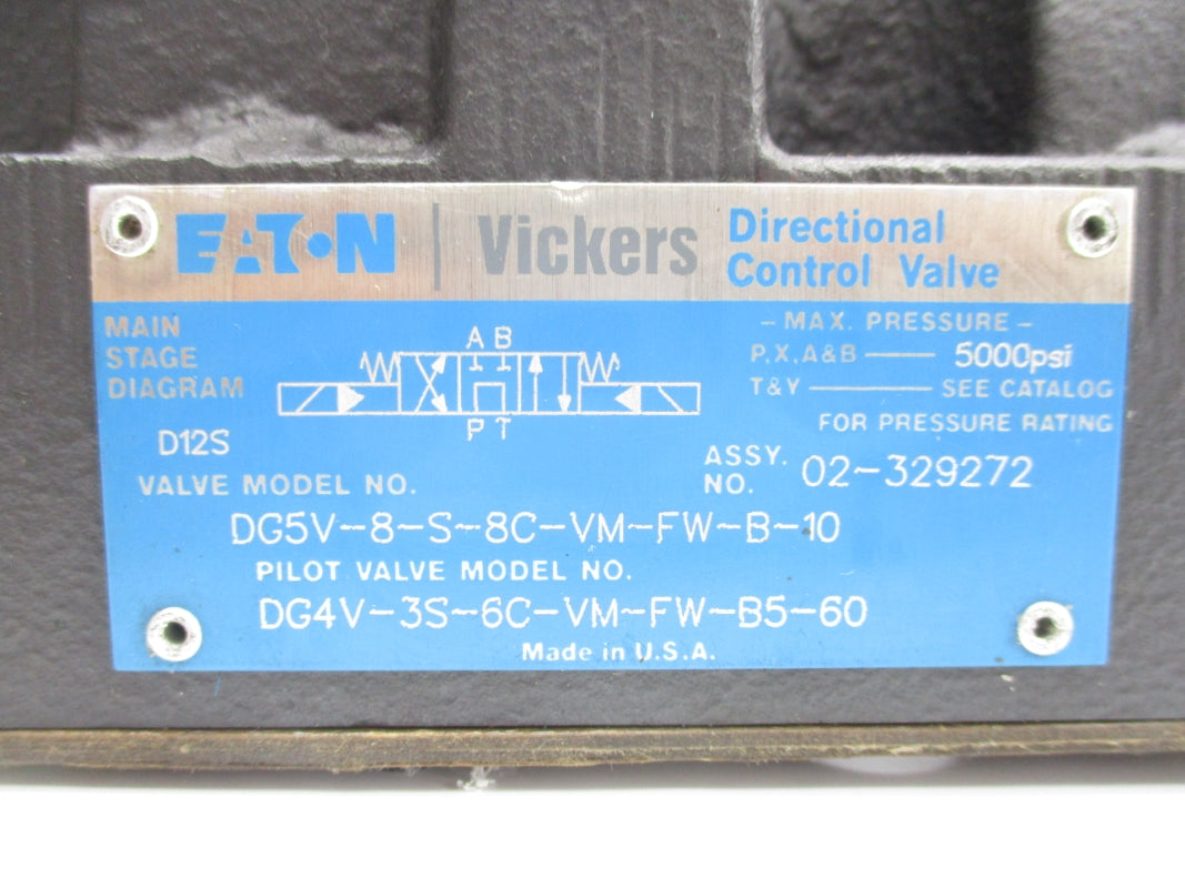 VICKERS DG5V8S8CVMFWB10 02-329272 110/120V .48A 5000PSI NSNP