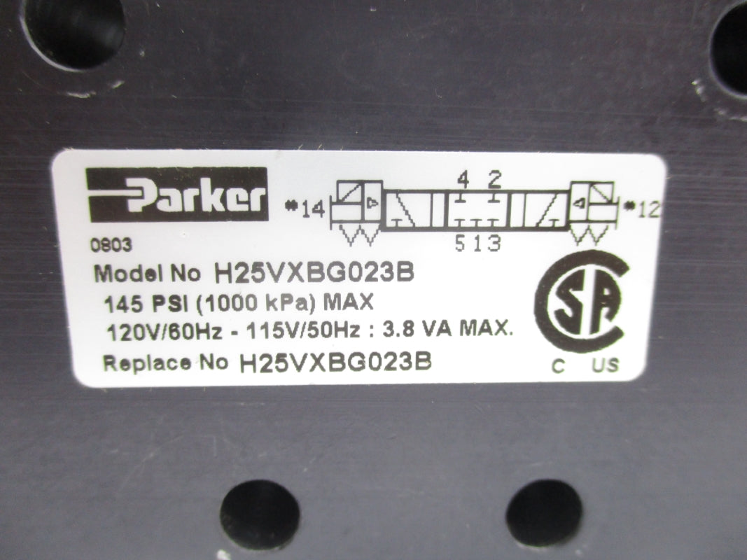 PARKER H25VXBG023B 145PSI 115/120V UNMP