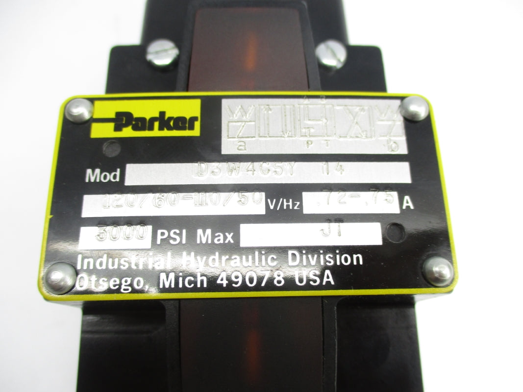 PARKER D3W4C5Y 110-120V .72-.75A 3000PSI NSMP
