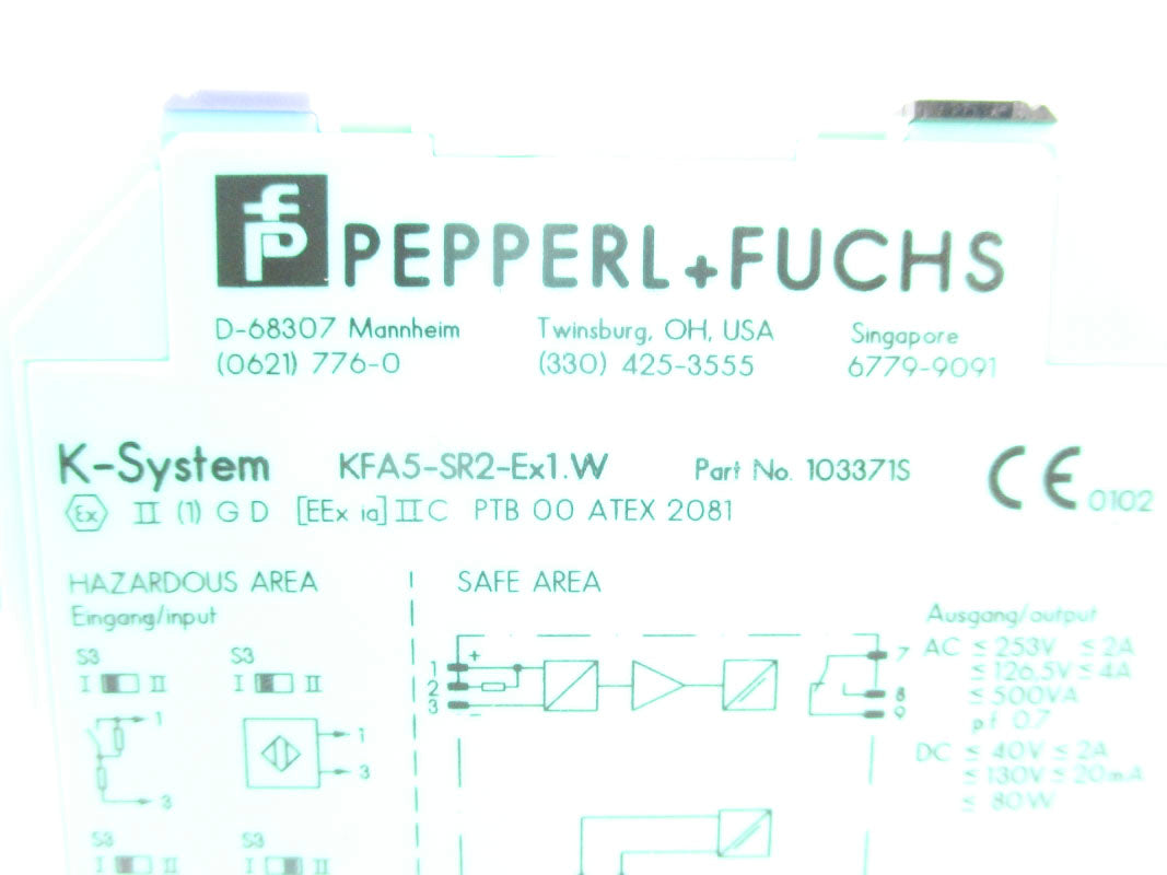 PEPPERL+FUCHS KFA5-SR2-EX1.W 103371S 253VAC 4A NSNP