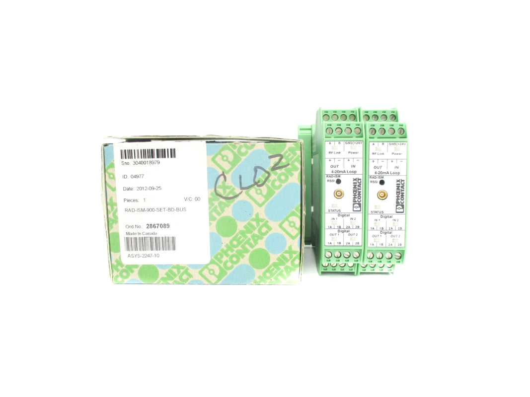 PHOENIX CONTACT RAD-ISM-900-SET-BD-BUS 2867089 12-30VDC 5A -40+158'F NSMP