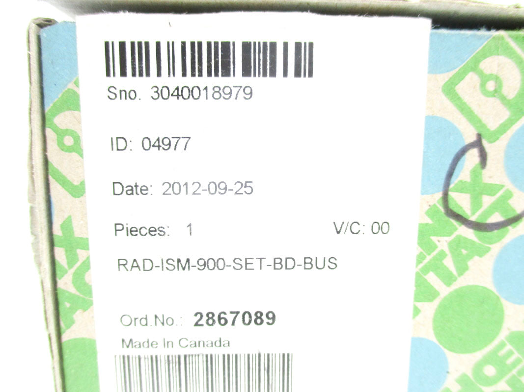 PHOENIX CONTACT RAD-ISM-900-SET-BD-BUS 2867089 12-30VDC 5A -40+158'F NSMP
