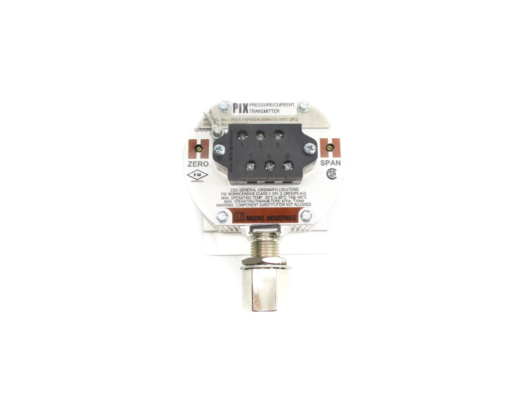 MOORE INDUSTRIES PIX/3-15PSIG/4-20MA/12-24DC-FL NSNP