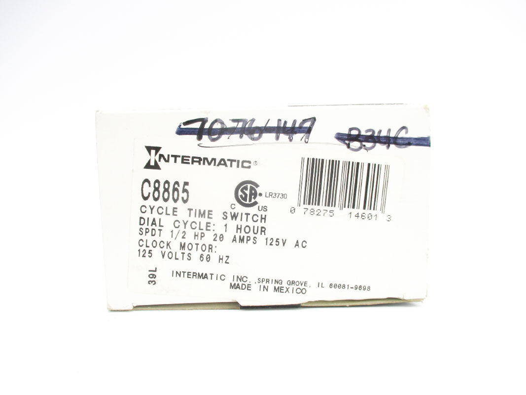 INTERMATIC C8865 125VAC 20A 1HR NSMP