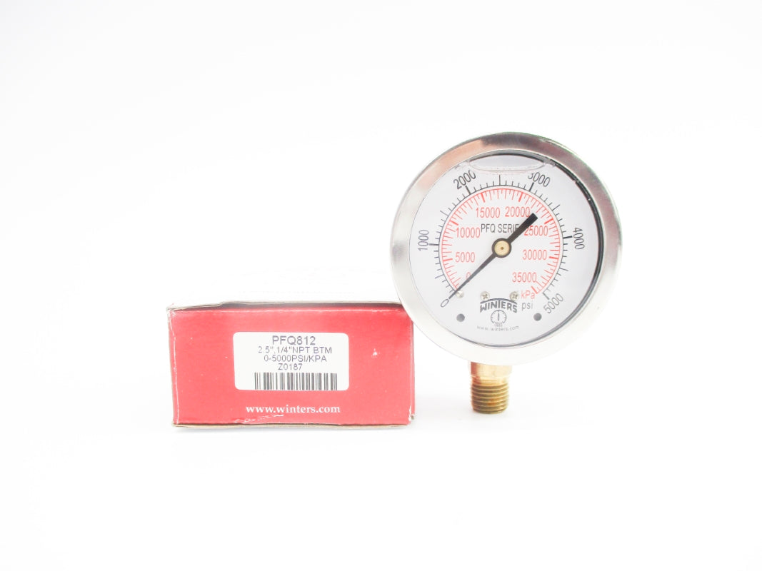 WINTERS PFQ812 0-5000PSI 2.5" NSMP