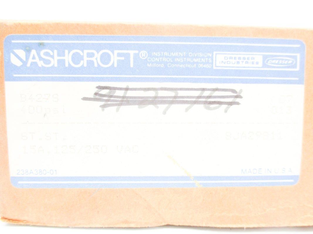 ASHCROFT B427S 400PSI 250VAC 15A NSMP