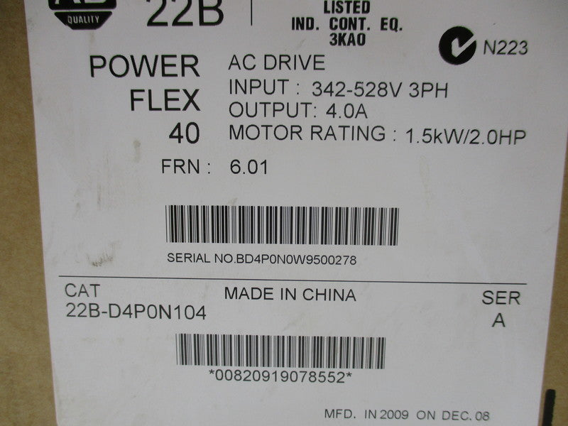 INDUSTRIAL SPARE PART 22B-D4P0N104 SER. A F/W 6.01  NSMP