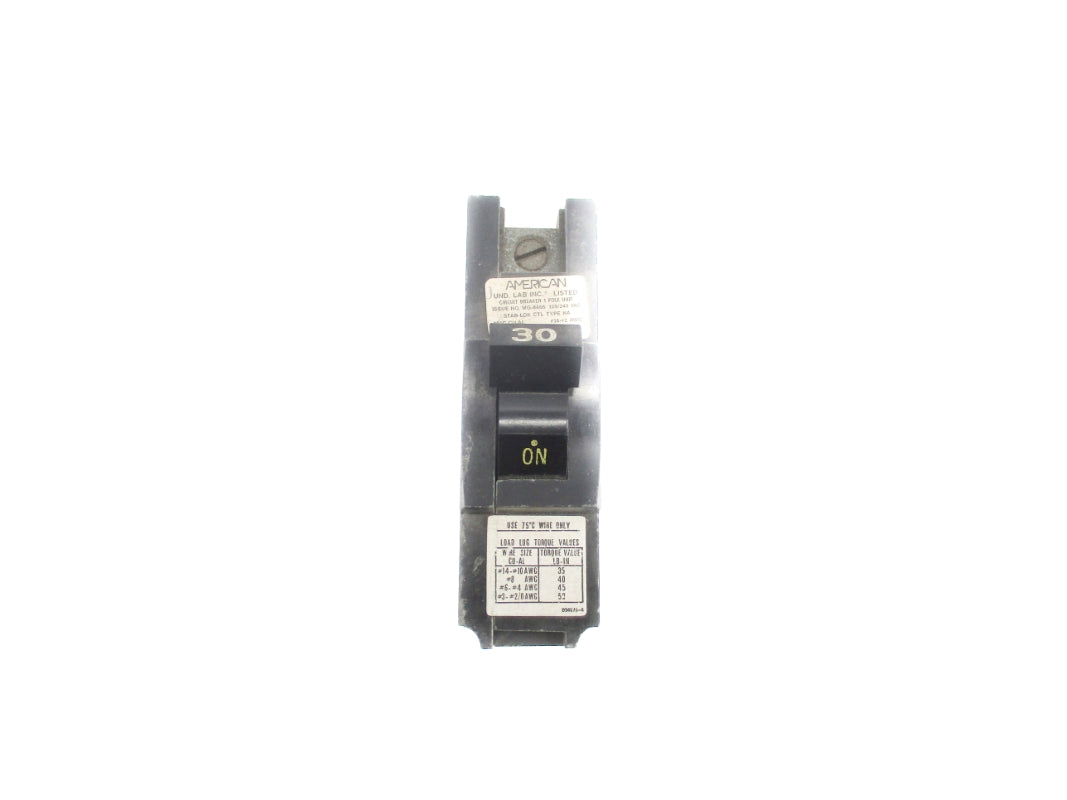 AMERICAN NA130 30A 120/240VAC UNMP