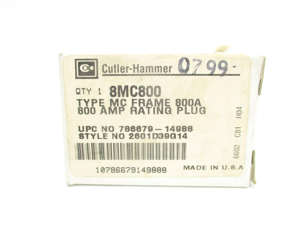 CUTLER HAMMER 8MC800 2601D39G14 800A NSMP