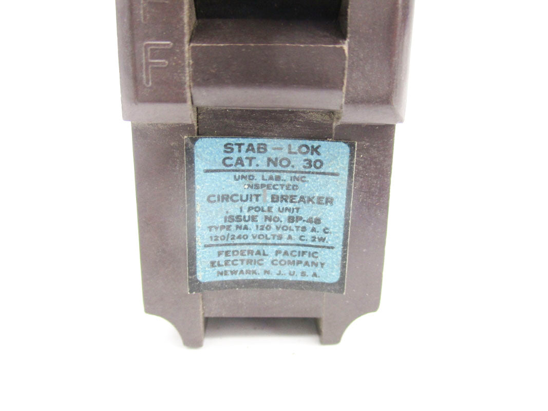FEDERAL PACIFIC NA130 30 120/240VAC 30A NSNP