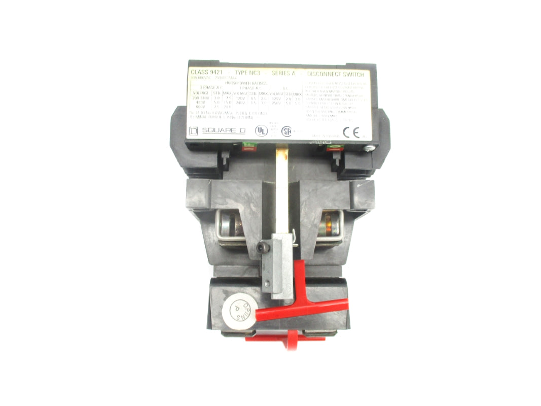SQUARE D 9421NC3 SER. A 600VAC 30A UNMP