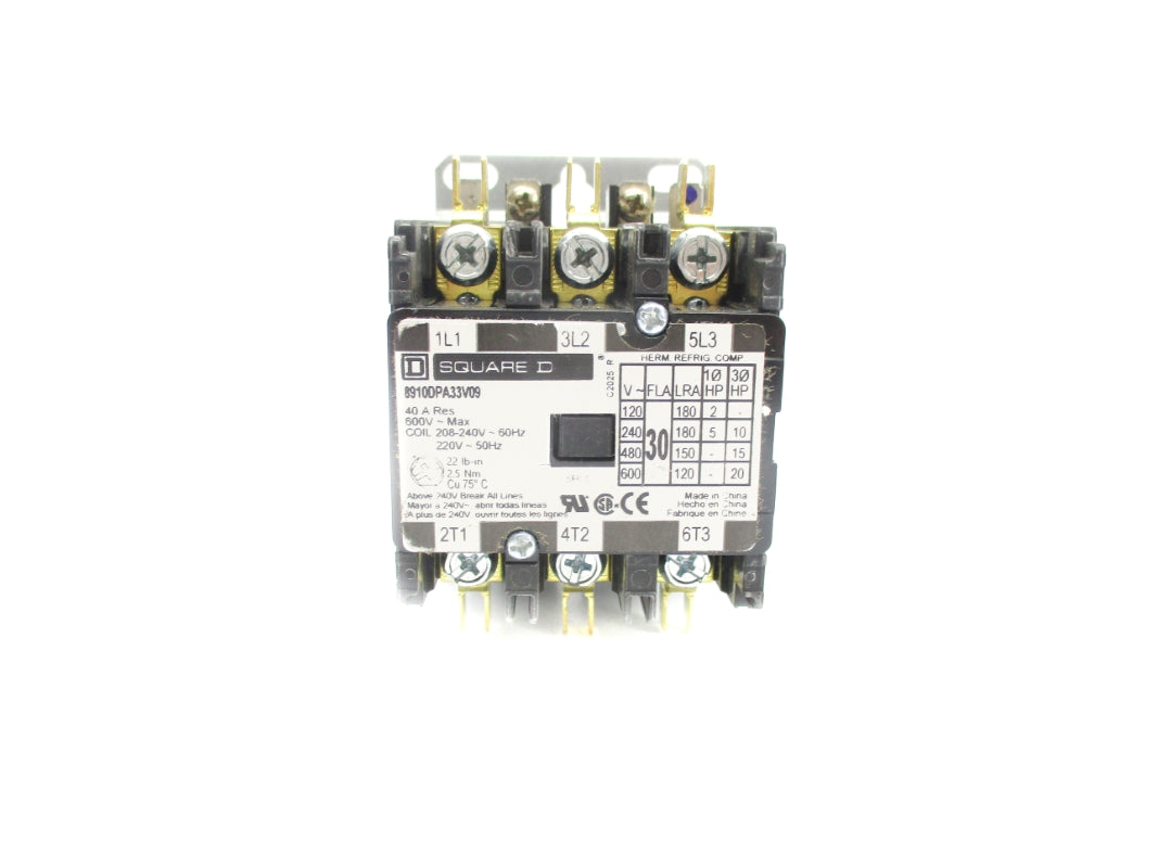 SQUARE D 8910DPA33V09 208/240V 40A NSNP