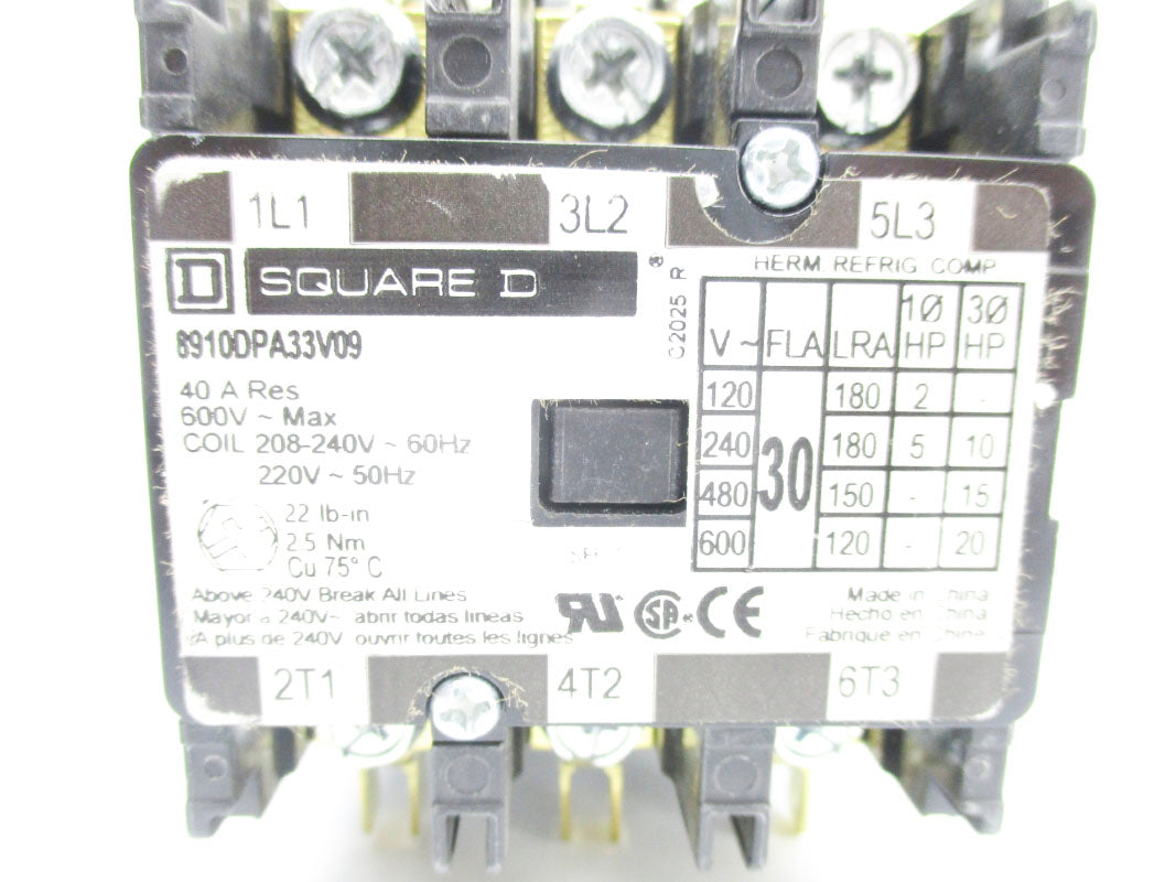 SQUARE D 8910DPA33V09 208/240V 40A NSNP