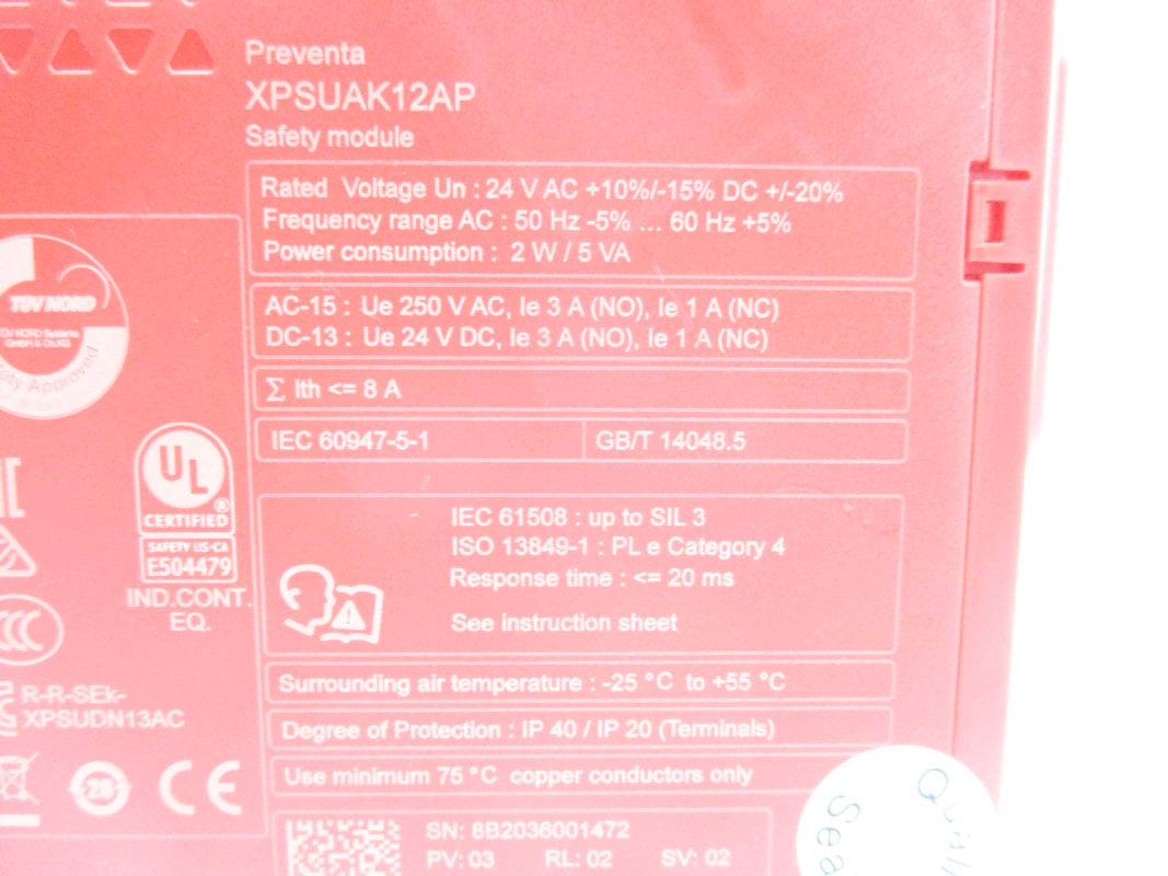 SCHNEIDER ELECTRIC XPSUAK12AP 250VAC 3A NSNP