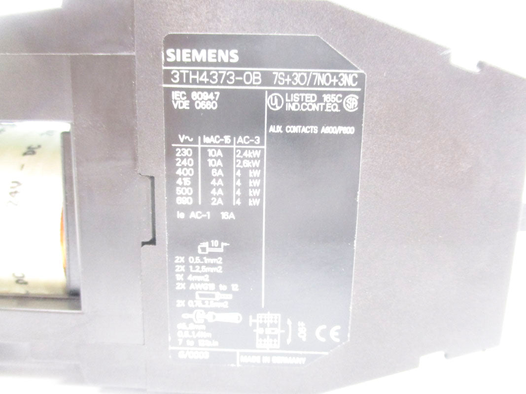 SIEMENS 3TH4373-0B 690V 10A NSNP