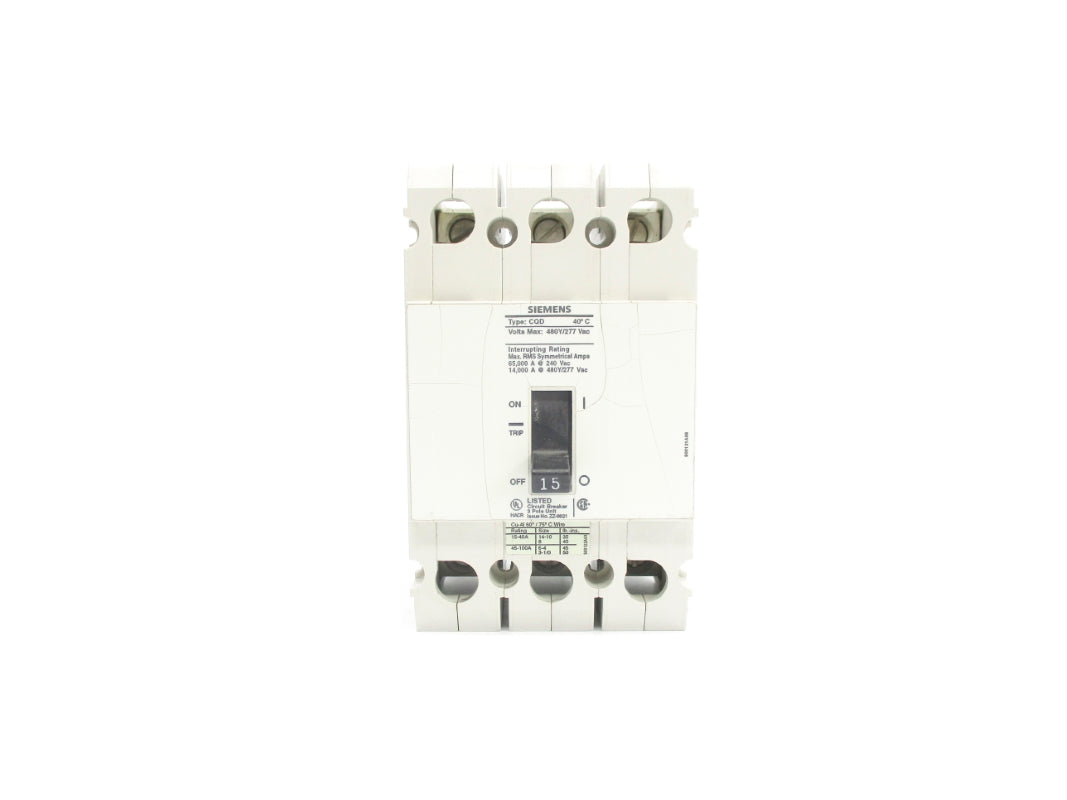 SIEMENS CQD315 277VAC 15A UNMP