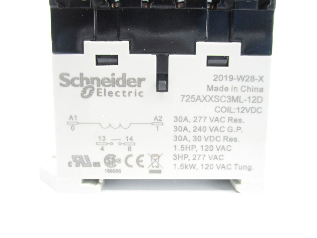 SCHNEIDER ELECTRIC 725AXXSC3ML-12D 12VDC 30A NSNP