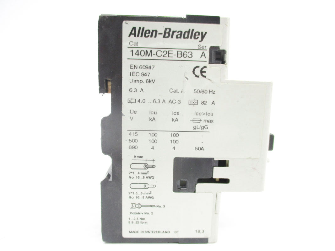 ALLEN BRADLEY 140M-C2E-B63 SER. A 690V 4.0-6.3A UNMP