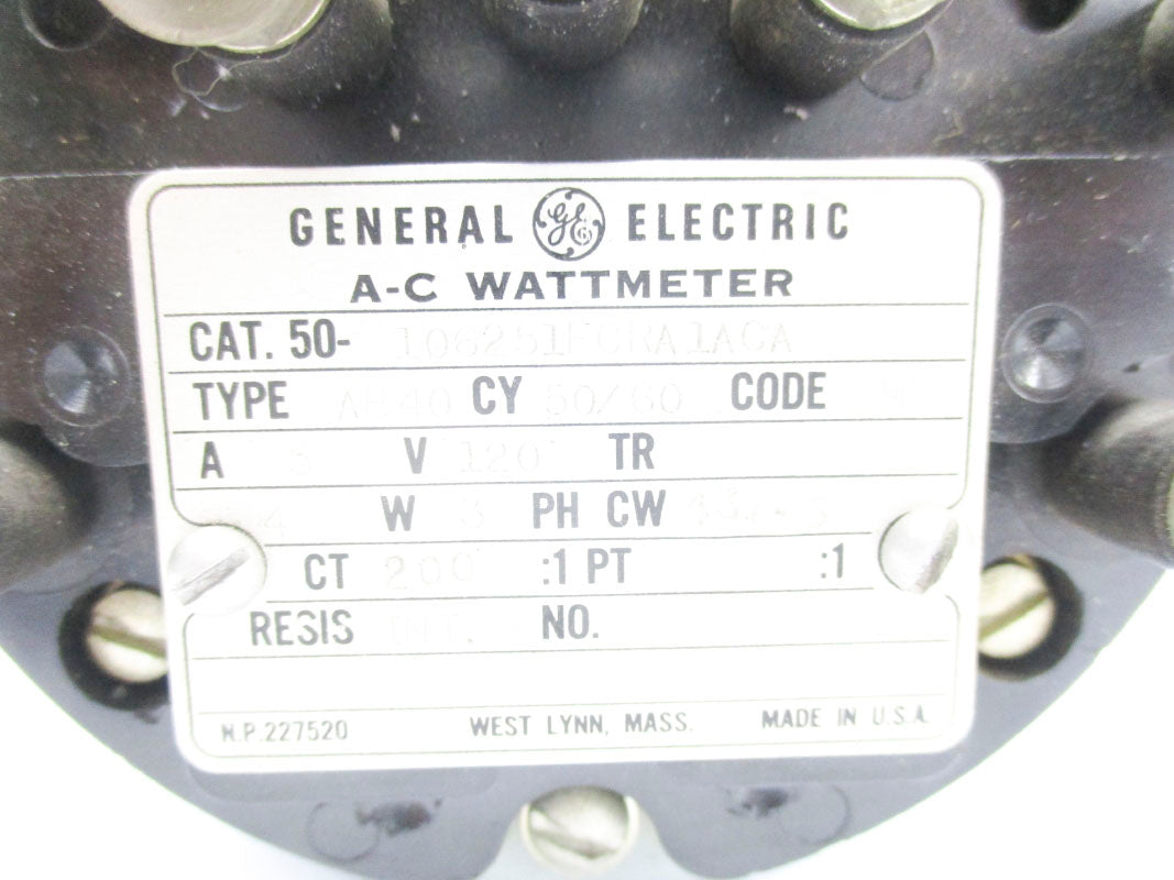 GENERAL ELECTRIC 50-106251FCRA1ACA 0-350KW 120V 5A UNMP