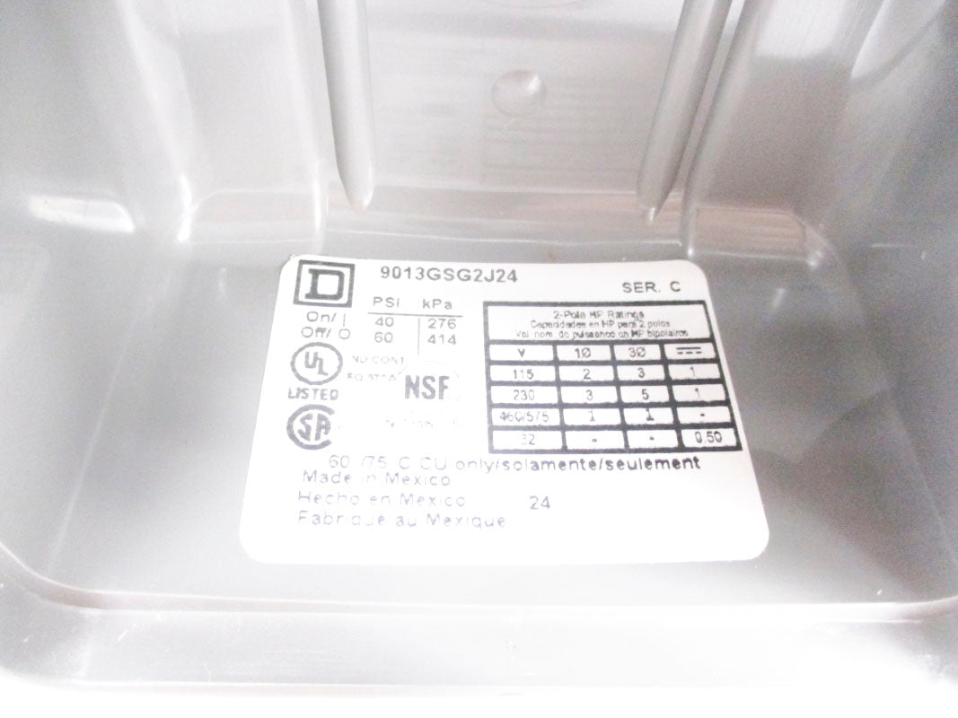 SQUARE D 9013GSG2J24 SER. C 575V 60PSI NSNP
