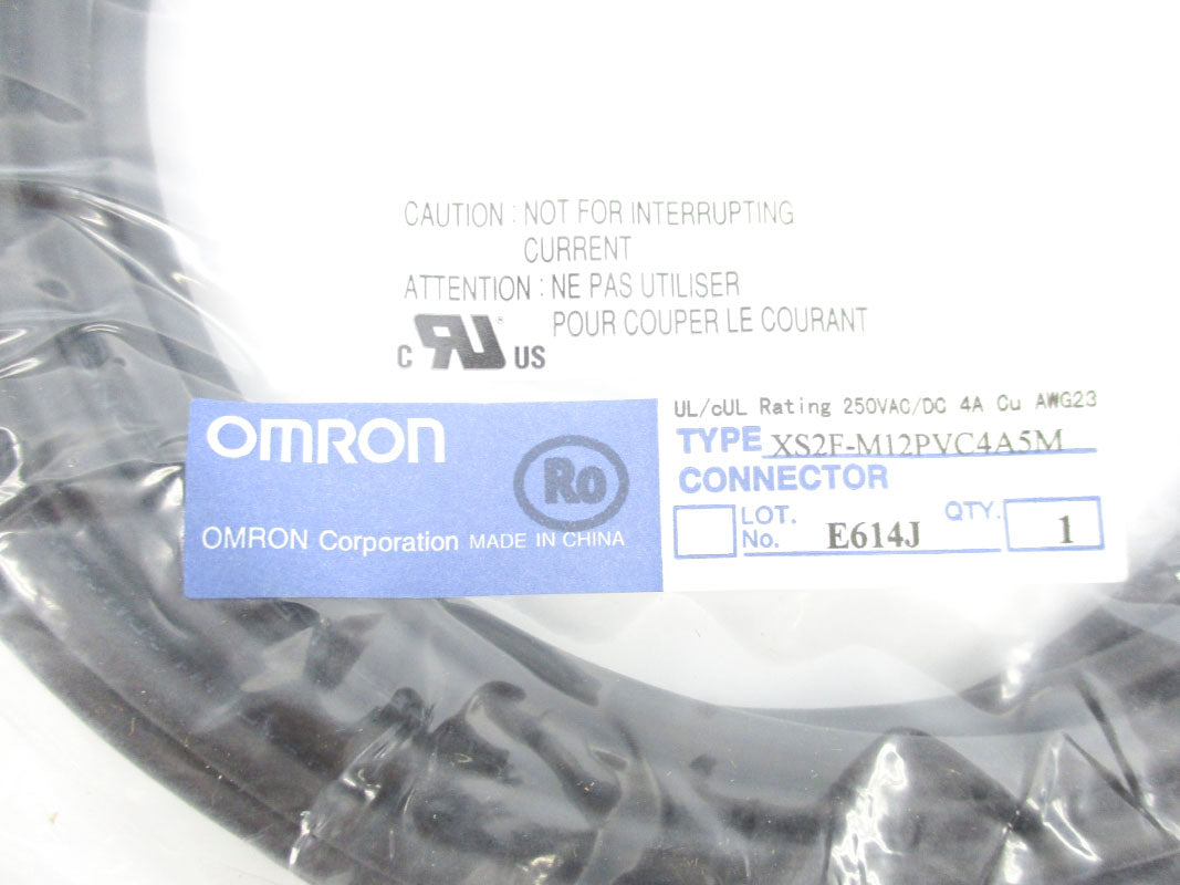 OMRON XS2F-M12PVC4A5M 250VAC/DC 4A NSMP