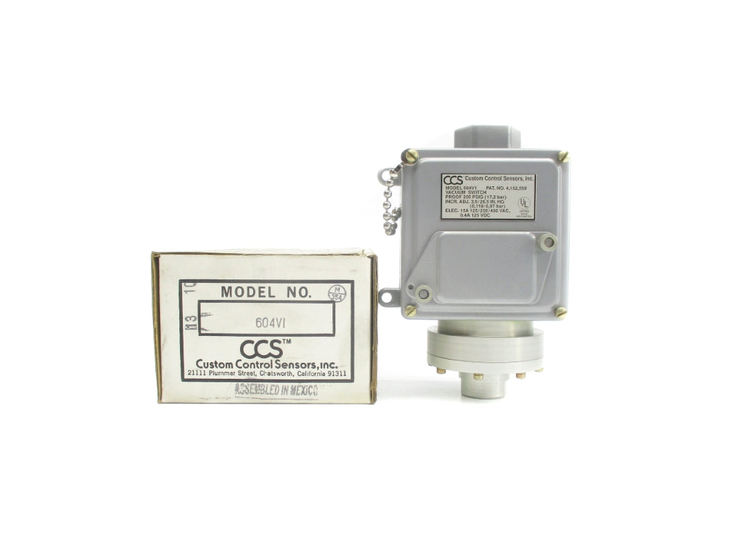 CUSTOM CONTROL SENSORS 604V1 480VAC 15A 250PSI NSMP