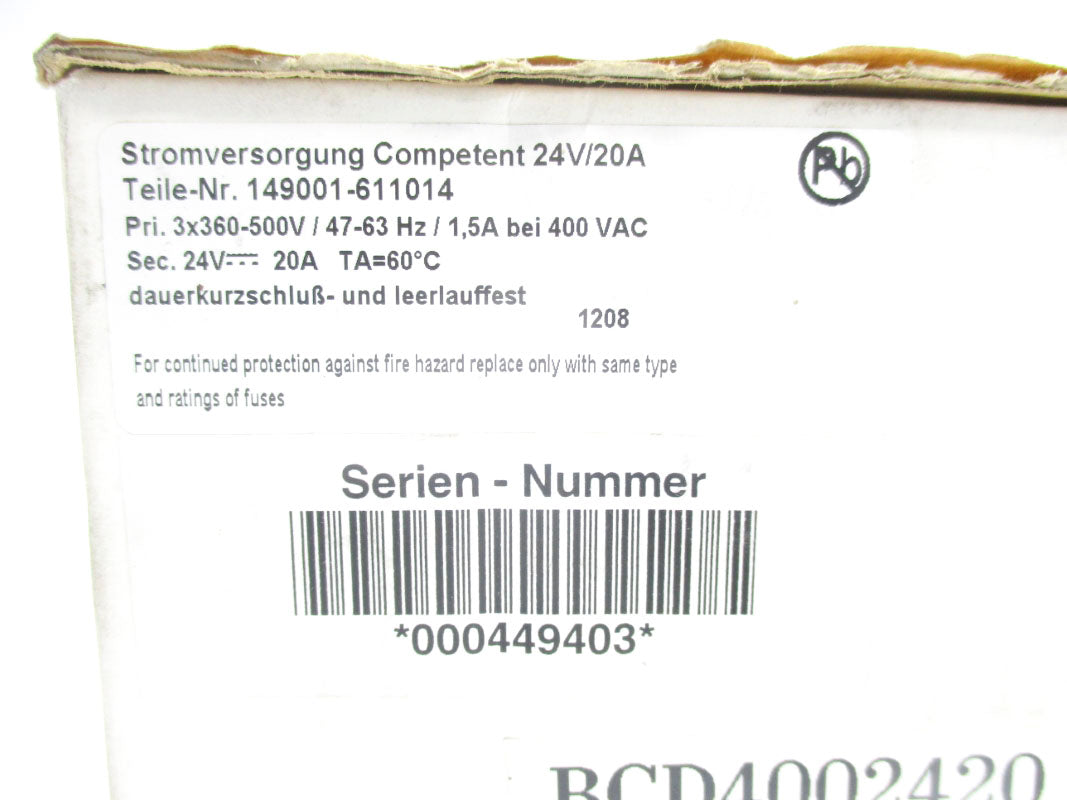 BURKLE SCHOCK 149001-611014 24V 20A NSMP