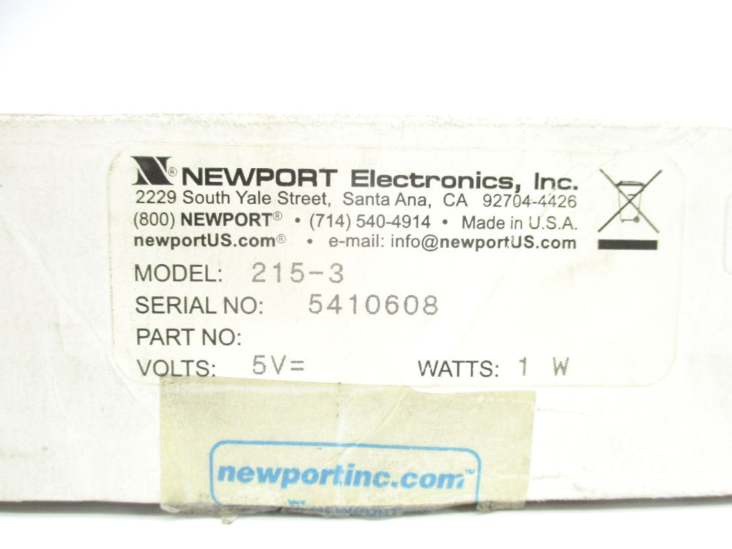 NEWPORT ELECTRONICS 215-3 5V NSMP