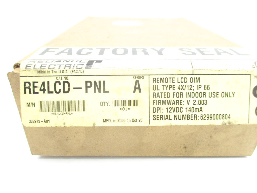 RELIANCE ELECTRIC RE4LCD-PNL SER. A F/W V2.003 12VDC NSMP