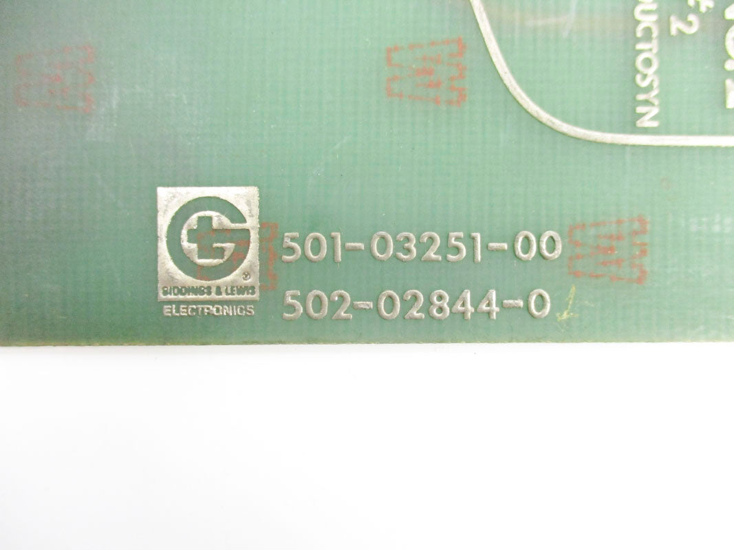GIDDINGS&LEWIS 501-03251-00 502-02844-01 UNMP