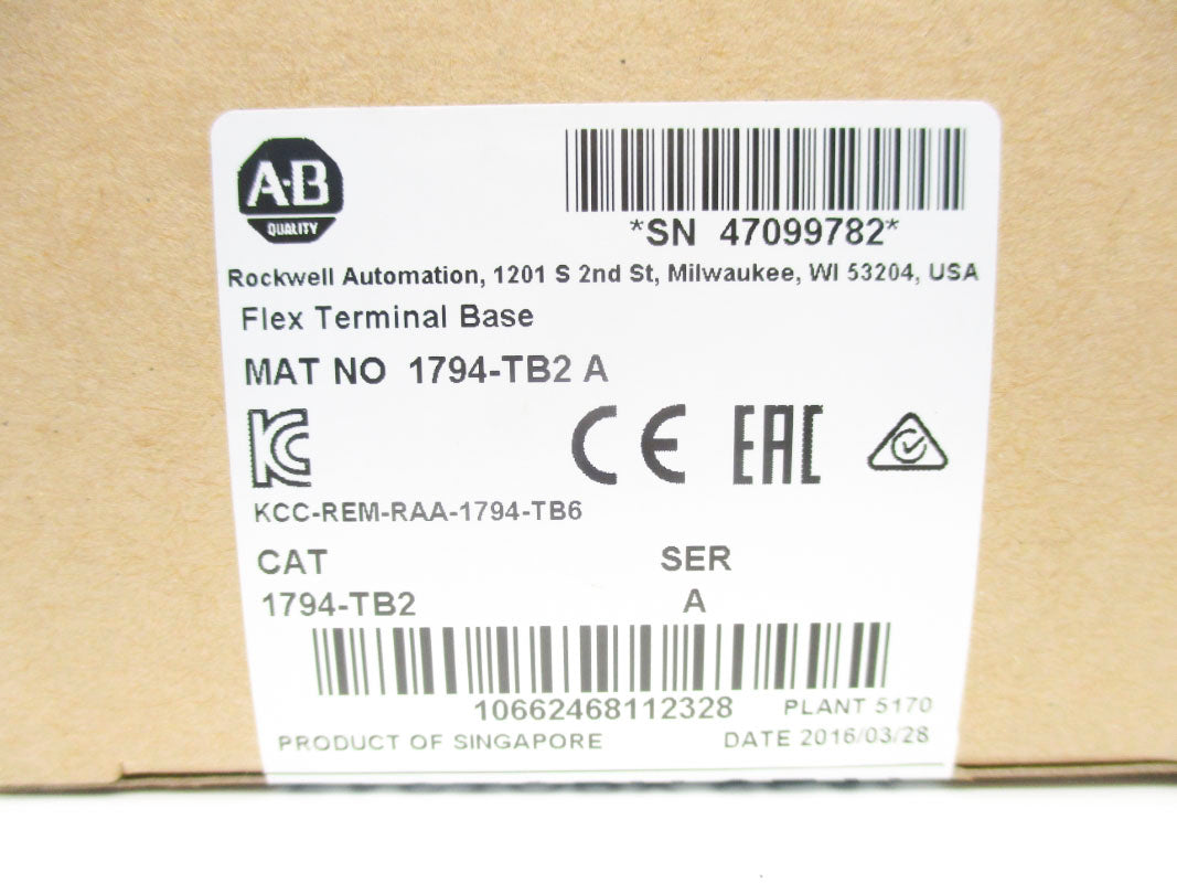 ALLEN BRADLEY 1794-TB2 SER. A DATE: 2016 NSFS