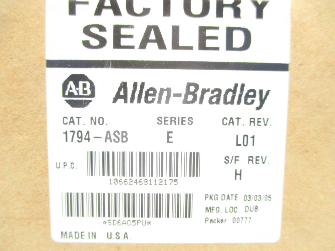 ALLEN BRADLEY 1794-ASB SER. E DATE: 2005 NSFS