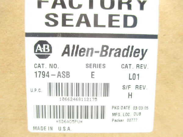 ALLEN BRADLEY 1794-ASB SER. E DATE: 2005 NSFS