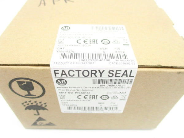 ALLEN BRADLEY 1794-ADN SER. C F/W 3.002 DATE: 2020 NSFS